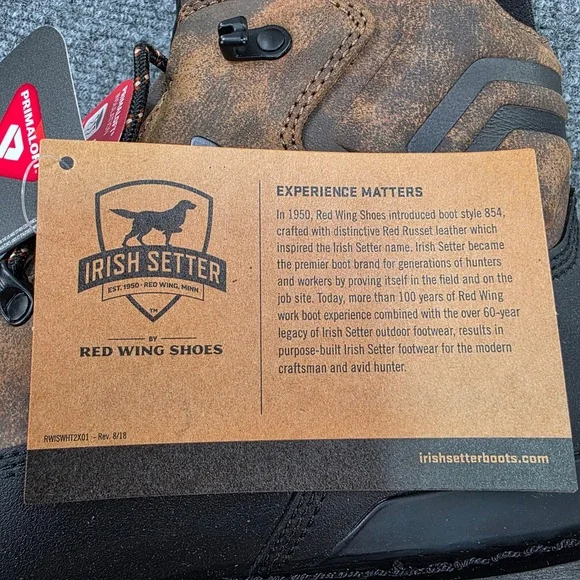 Irish Setter Red Wing 3981 Elk Tracker XD 200G Waterproof Insulated Hunting Boot - Picture 9 of 10